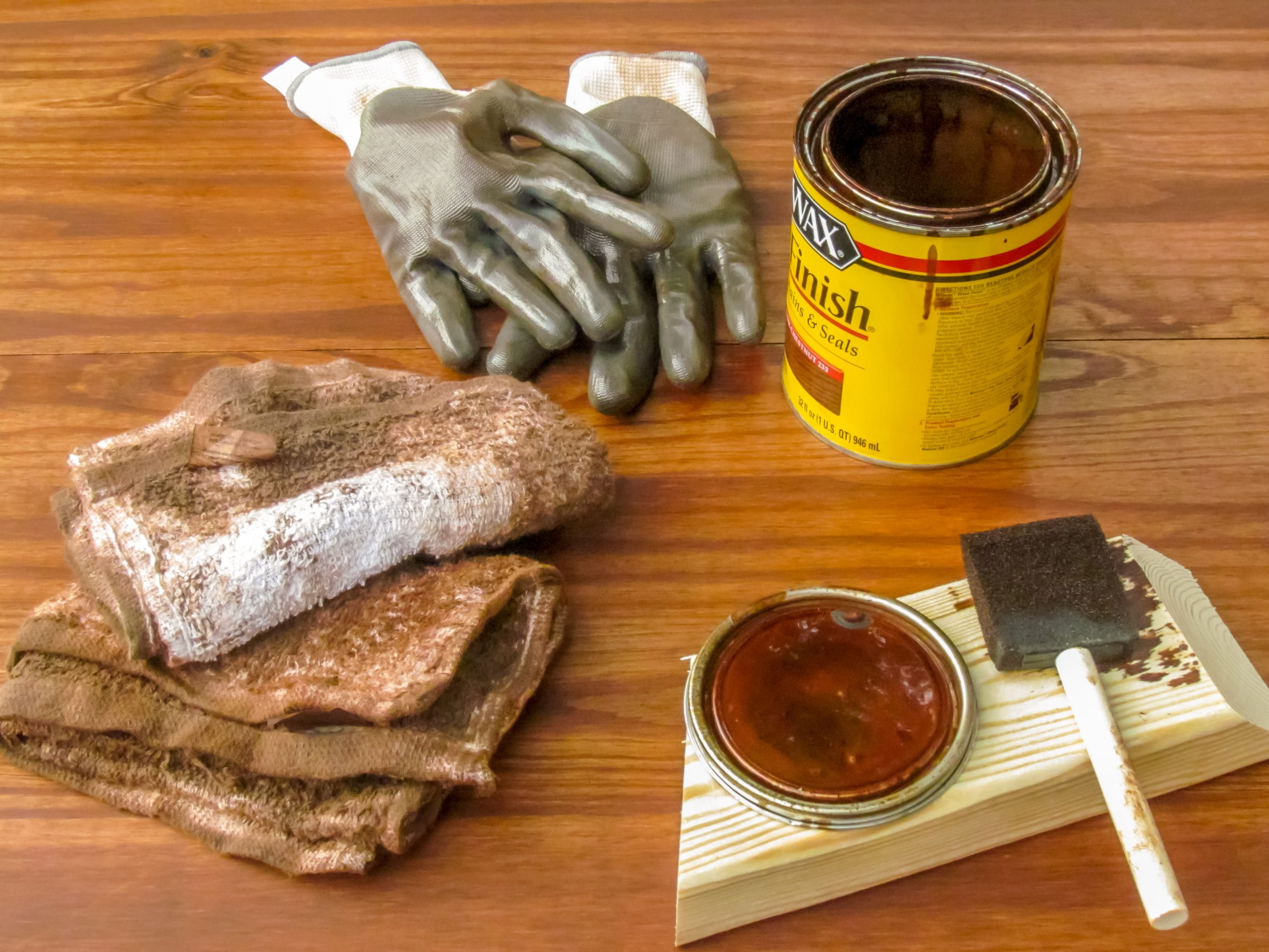 supplies for staining wood